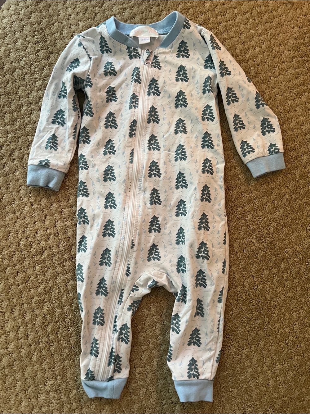 Cecil and Lou Light Blue Christmas Trees Pajamas